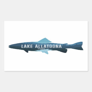 Pegatina Rectangular Lago Allatoona Georgia Fish