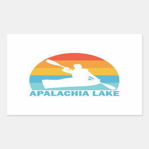 Pegatina Rectangular Lago Apalachia Carolina del Norte Kayak