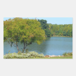 Pegatina Rectangular Lago Centenario en Ellicott City Maryland