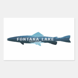 Pegatina Rectangular Lago Fontana