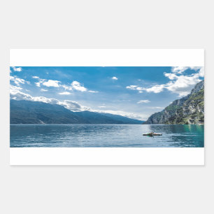 Pegatina Rectangular Lago Garda, Italia