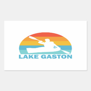 Pegatina Rectangular Lago Gaston Carolina del Norte Virginia Kayak