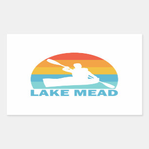 Pegatina Rectangular Lago Mead Nevada Arizona Kayak