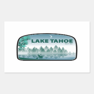 Pegatina Rectangular Lago Tahoe California Nevada Deer