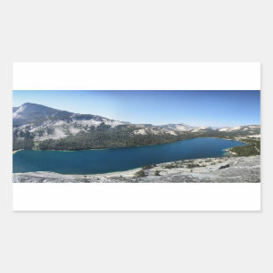 Pegatina Rectangular Lago Tenaya desde Polly Dome - Yosemite