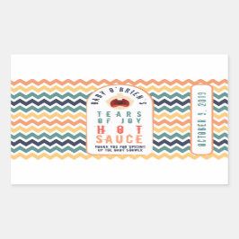 Pegatina Rectangular Lágrimas de bebé de salsas calientes de alegría | 