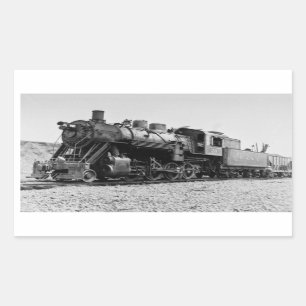 Pegatina Rectangular Lake Superior y Ishpeming Railroad Engine #20