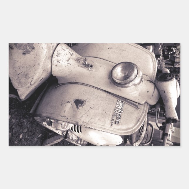 Pegatina Rectangular Lambretta 150 ld (Anverso)