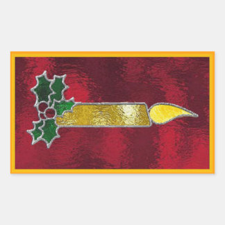 Pegatina Rectangular Lámpara de vidrio manchado