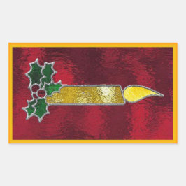 Pegatina Rectangular Lámpara de vidrio manchado