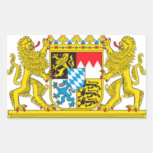 Pegatina Rectangular Landeswappen Bayer