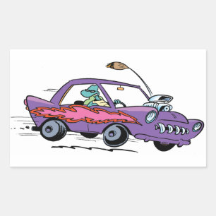 Pegatina Rectangular Lane rápida de tortuga de pantano