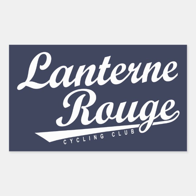 Pegatina Rectangular Lanterne Rouge Cycling Club (Anverso)