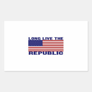 Pegatina Rectangular Larga vida a la República