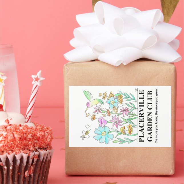 Pegatina Rectangular Large Stickers with Garden Design (Fiesta)