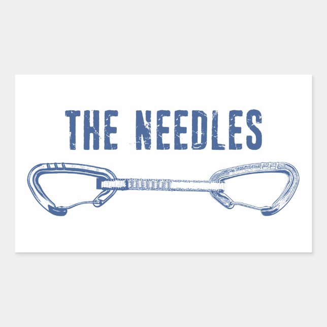 Pegatina Rectangular Las agujas se elevan rápidamente (Anverso)