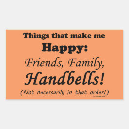 Pegatina Rectangular Las campanas me hacen feliz