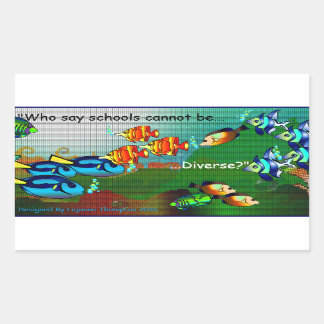 Pegatina Rectangular Las Escuelas Son Diversas