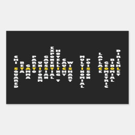 Pegatina Rectangular Las estadísticas son Pegatinas de Guay