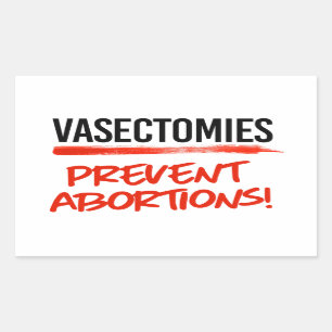 Pegatina Rectangular Las vasectomías impiden el aborto