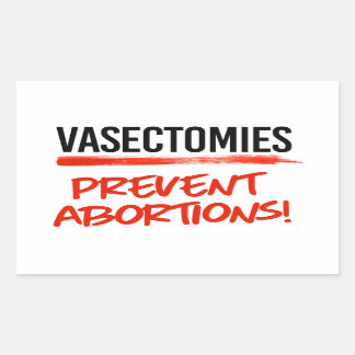 Pegatina Rectangular Las vasectomías impiden el aborto