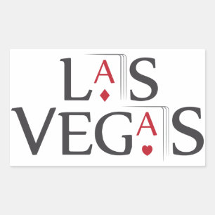 Pegatina Rectangular Las Vegas