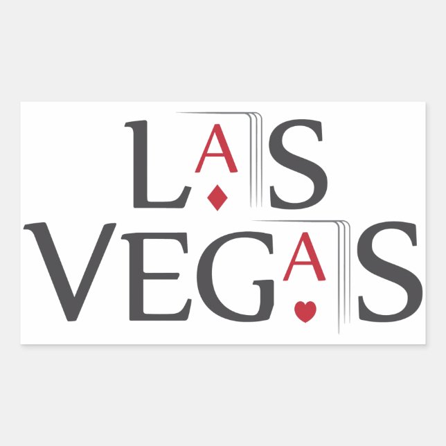 Pegatina Rectangular Las Vegas (Anverso)
