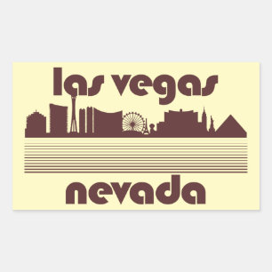 Pegatina Rectangular Las Vegas Nevada