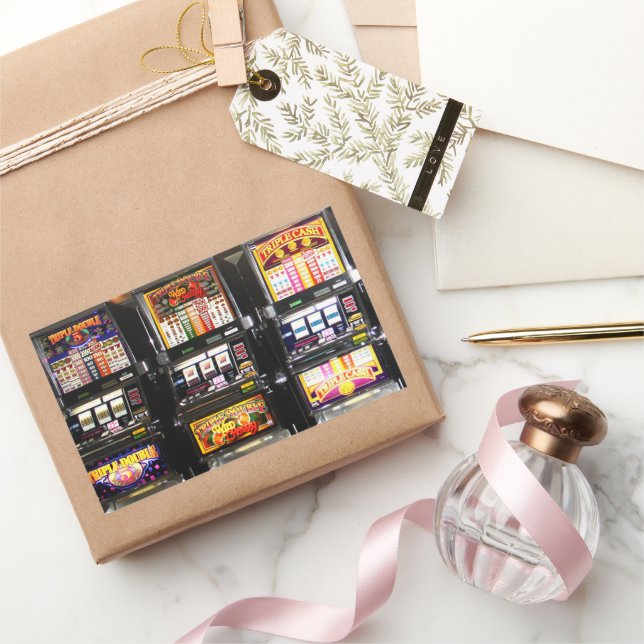 Pegatina Rectangular Las Vegas Slots Dream Machines (Regalar)