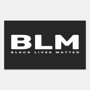 Pegatina Rectangular Las vidas negras importan BLM