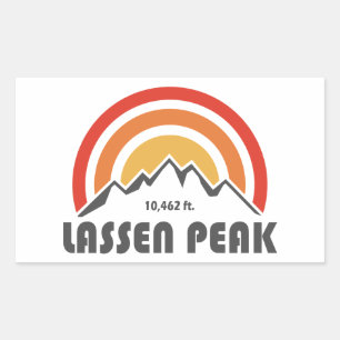 Pegatina Rectangular Lassen Peak