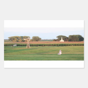 Pegatina Rectangular Laura Ingalls Wilder Family Homestead en DeSmet SD