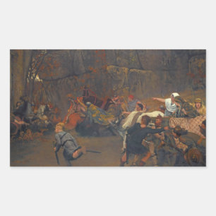 Pegatina Rectangular Lawrence Alma-Tadema - Gunthram Bose Y Su