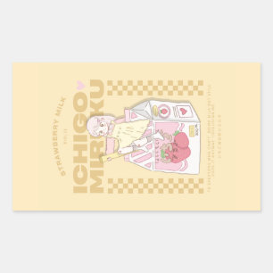Pegatina Rectangular 🍓✨Leche de ichigo ✨🍓