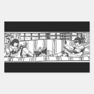 Pegatina Rectangular Leer con Dolly