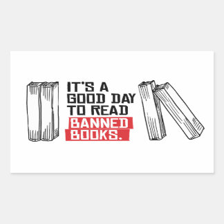 Pegatina Rectangular Leer libros prohibidos
