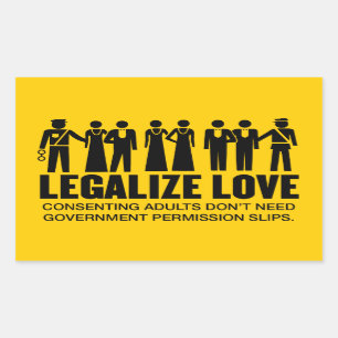 Pegatina Rectangular Legalizar el amor
