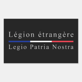 Pegatina Rectangular Legion Etrangere - Legio Patria Nostra