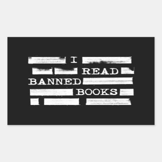 Pegatina Rectangular Leí Libros Prohibidos Redactados