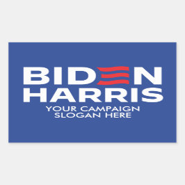 Pegatina Rectangular Lema de campaña del personalizado Biden Harris