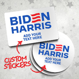 Pegatina Rectangular Lema de campaña del personalizado Biden Harris