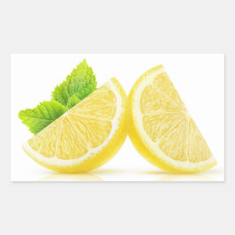 Pegatina Rectangular Lemon Slices