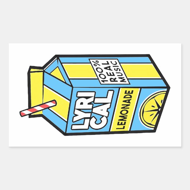 Pegatina Rectangular Lemonade lírica (Anverso)