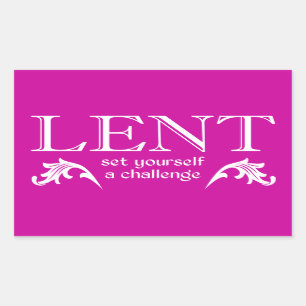Pegatina Rectangular Lent - Pónganse un desafío