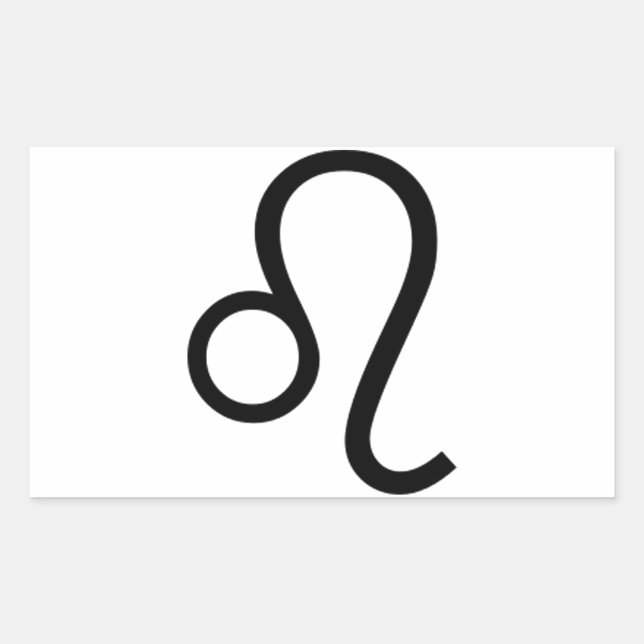 Pegatina Rectangular Leo (Anverso)