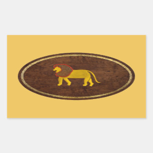 Pegatina Rectangular Leo 2008