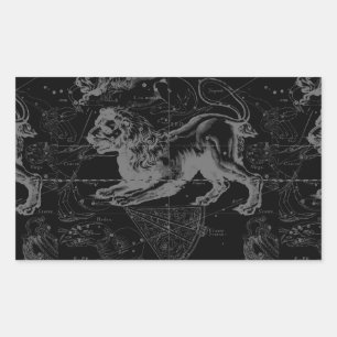 Pegatina Rectangular Leo Constellation Hevelius Decor 1690