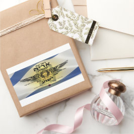 Pegatina Rectangular León de Judá Hebreo