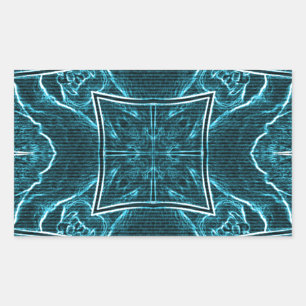 Pegatina Rectangular Leones comparten arte Imprimir