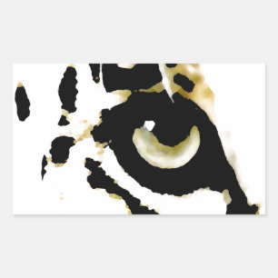 Pegatina Rectangular Leopard Eye